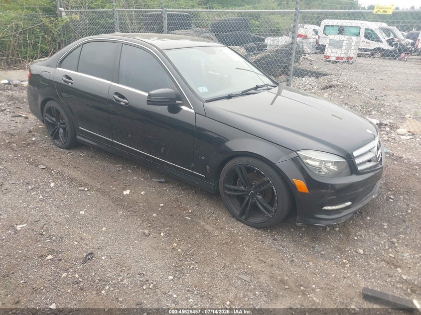 2011 Mercedes-benz C class VIN WDDGF8BBXBR179582 IAAI salvage auction — NORMAL WEAR, Clear (Massachusetts), sold $700 on 2026-07-31 (photo 1)