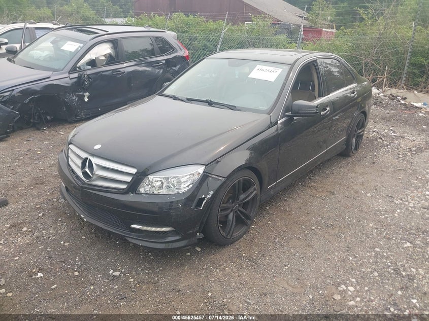 2011 Mercedes-benz C class VIN WDDGF8BBXBR179582 IAAI salvage auction — NORMAL WEAR, Clear (Massachusetts), sold $700 on 2026-07-31 (photo 2)
