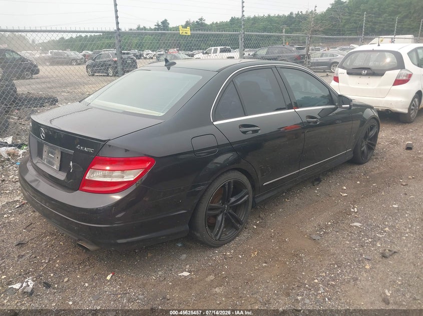 2011 Mercedes-benz C class VIN WDDGF8BBXBR179582 IAAI salvage auction — NORMAL WEAR, Clear (Massachusetts), sold $700 on 2026-07-31 (photo 4)