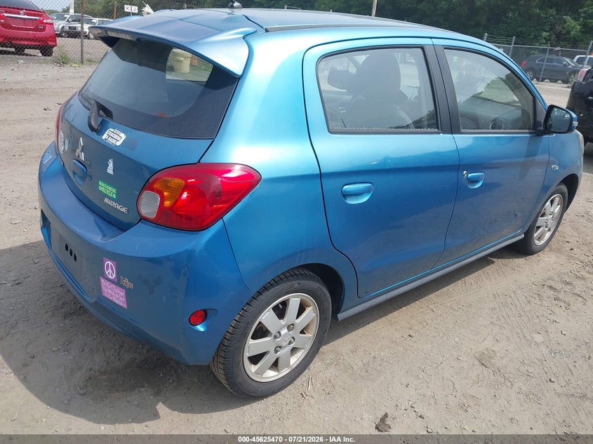 2015 Mitsubishi Mirage VIN ML32A4HJ9FH060446 IAAI salvage auction — NORMAL WEAR, Clear (Massachusetts), sold $850 on 2026-07-28 (photo 4)