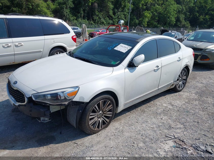 2016 Kia Cadenza VIN KNALN4D76G5211226 IAAI salvage auction — FRONT END, Clear (Virginia), sold $125 on 2026-07-28 (photo 2)