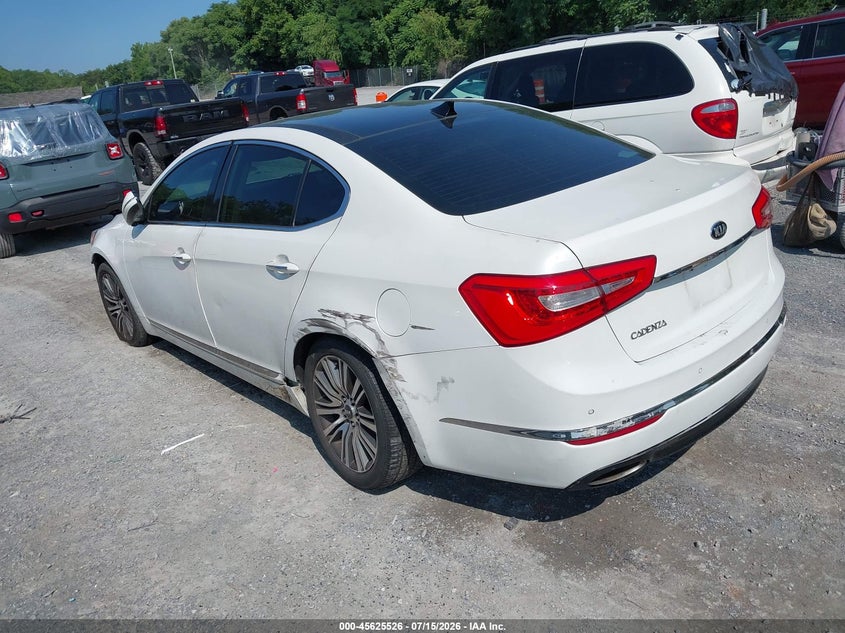 2016 Kia Cadenza VIN KNALN4D76G5211226 IAAI salvage auction — FRONT END, Clear (Virginia), sold $125 on 2026-07-28 (photo 3)