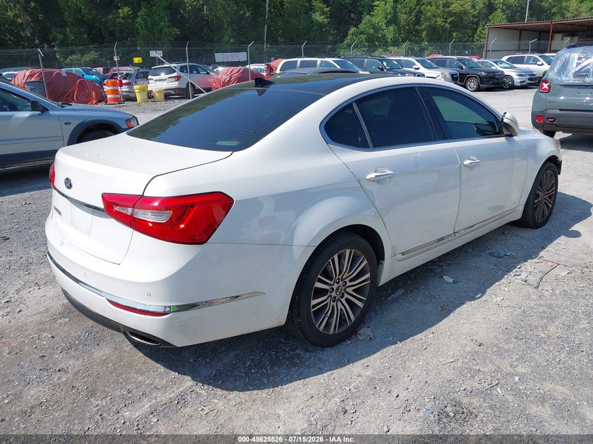 2016 Kia Cadenza VIN KNALN4D76G5211226 IAAI salvage auction — FRONT END, Clear (Virginia), sold $125 on 2026-07-28 (photo 4)