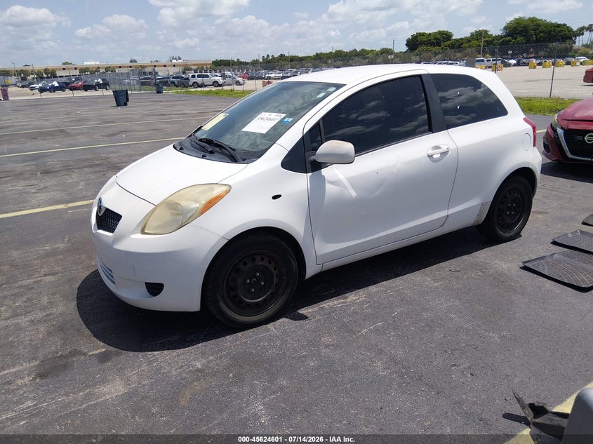 2007 Toyota Yaris VIN JTDJT923475052431 IAAI salvage auction — RIGHT FRONT, Rebuildable (Florida), sold $875 on 2026-08-01 (photo 2)