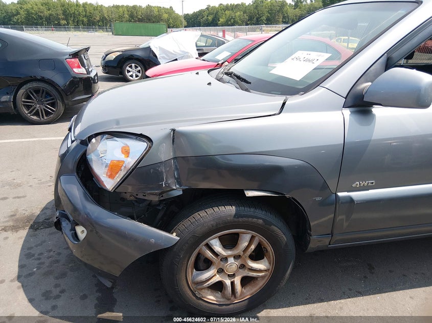 2006 Kia Sportage VIN KNDJE723867249488 IAAI salvage auction — LEFT FRONT, Salvage (North Carolina), sold $25 on 2026-07-29 (photo 6)