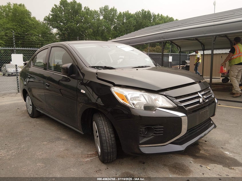 2024 Mitsubishi Mirage VIN ML32FUFJ5RHF11299 IAAI salvage auction — LEFT FRONT, Mv-907A (New York), sold $1,400 on 2026-09-05 (photo 1)