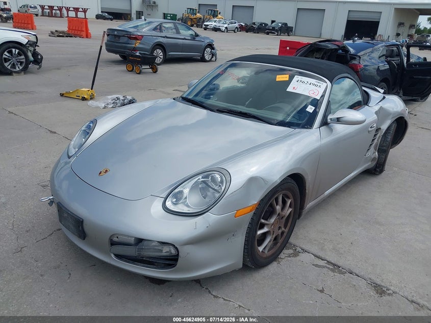 2006 Porsche Boxster VIN WP0CA29886U712546 IAAI salvage auction — FRONT & REAR, Salvage (Texas), sold $3,750 on 2026-08-19 (photo 2)