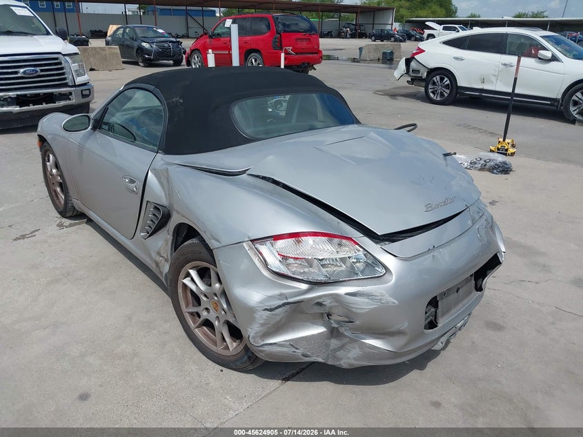 2006 Porsche Boxster VIN WP0CA29886U712546 IAAI salvage auction — FRONT & REAR, Salvage (Texas), sold $3,750 on 2026-08-19 (photo 3)