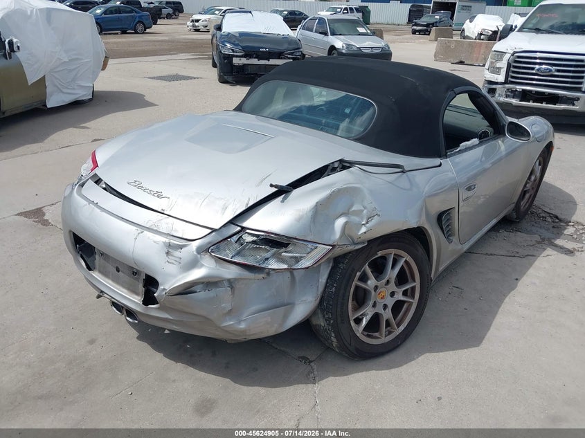 2006 Porsche Boxster VIN WP0CA29886U712546 IAAI salvage auction — FRONT & REAR, Salvage (Texas), sold $3,750 on 2026-08-19 (photo 4)