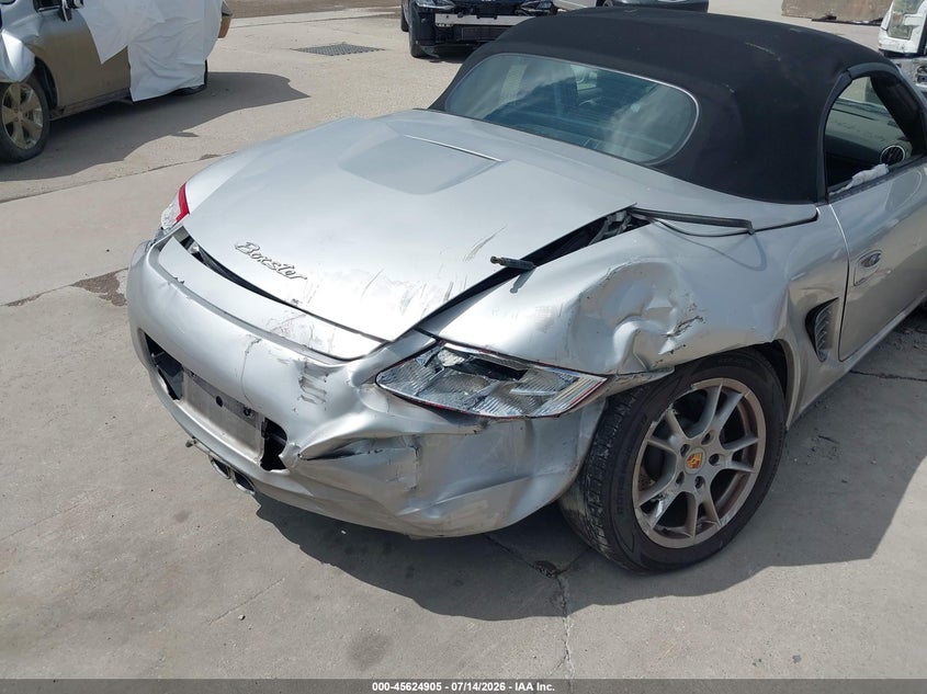 2006 Porsche Boxster VIN WP0CA29886U712546 IAAI salvage auction — FRONT & REAR, Salvage (Texas), sold $3,750 on 2026-08-19 (photo 6)