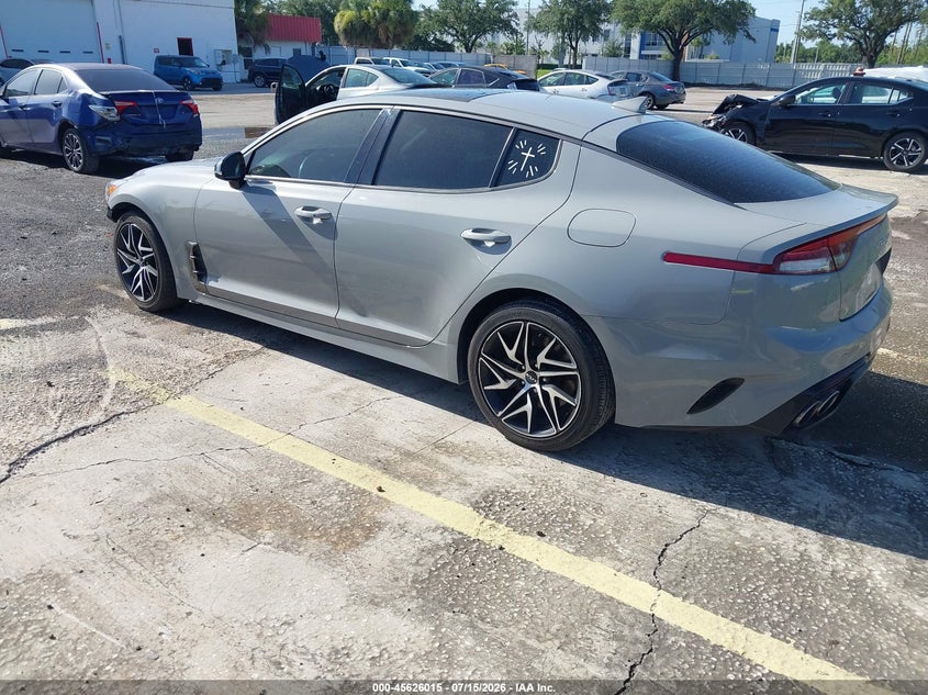 2023 Kia Stinger VIN KNAE35LD1P6136862 IAAI salvage auction — SIDE, Salvage Title, sold $4,950 on 2026-08-02 (photo 3)