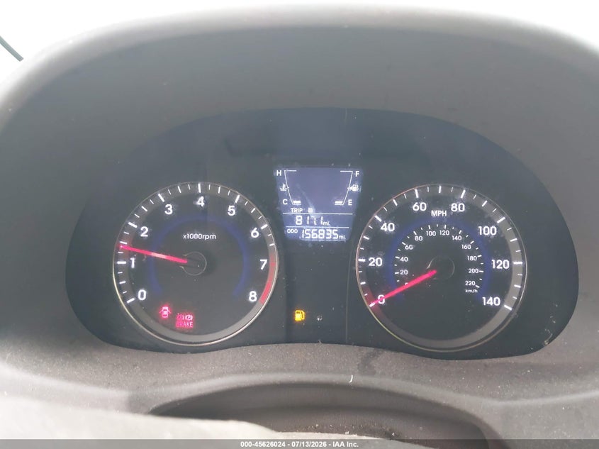 2013 Hyundai Accent VIN KMHCT4AE8DU397540 IAAI salvage auction — NORMAL WEAR, Salvage Title, sold $325 on 2026-07-23 (photo 7)