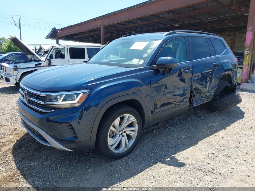 2021 Volkswagen Atlas VIN 1V2HR2CA1MC587661 IAAI salvage auction — LEFT SIDE, Salvage Title, sold $2,950 on 2026-09-03 (photo 2)