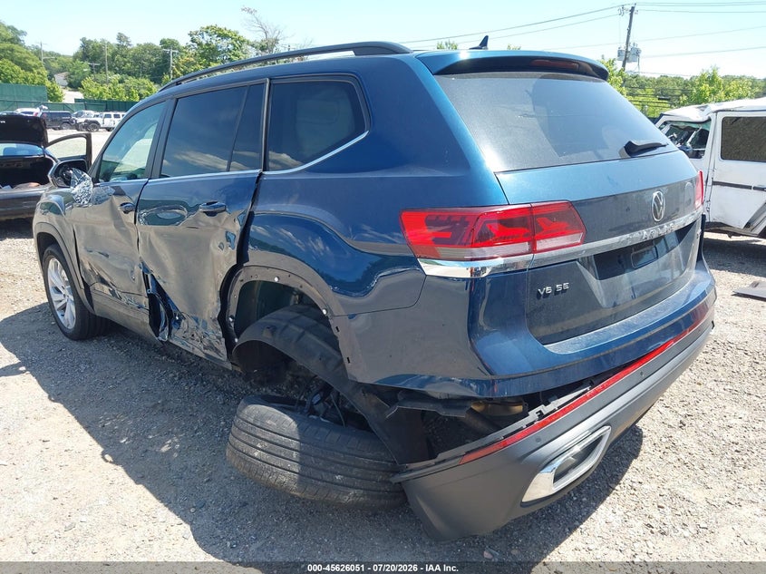 2021 Volkswagen Atlas VIN 1V2HR2CA1MC587661 IAAI salvage auction — LEFT SIDE, Salvage Title, sold $2,950 on 2026-09-03 (photo 3)
