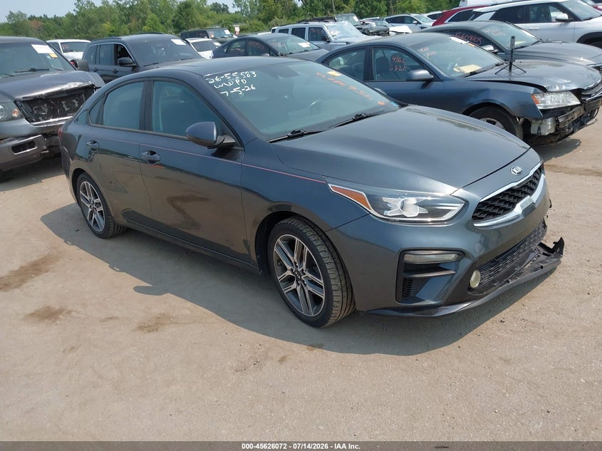 2019 Kia Forte VIN 3KPF34AD3KE050816 IAAI salvage auction — LEFT FRONT, Wait Title, sold $3,425 on 2026-09-11 (photo 1)
