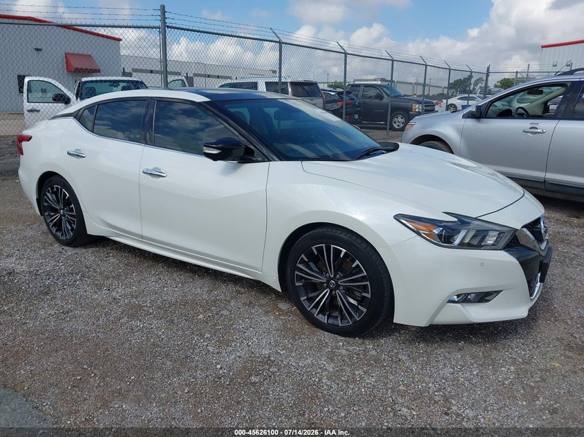 2017 Nissan Maxima VIN 1N4AA6AP9HC422641 IAAI salvage auction — WATER/FLOOD, Original (Texas), sold $4,550 on 2026-07-23 (photo 1)