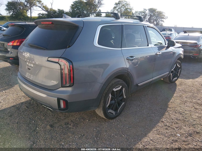 2024 Kia Telluride VIN 5XYP3DGC9RG555937 IAAI salvage auction — FRONT END, Wait Title, sold $8,600 on 2026-08-23 (photo 4)