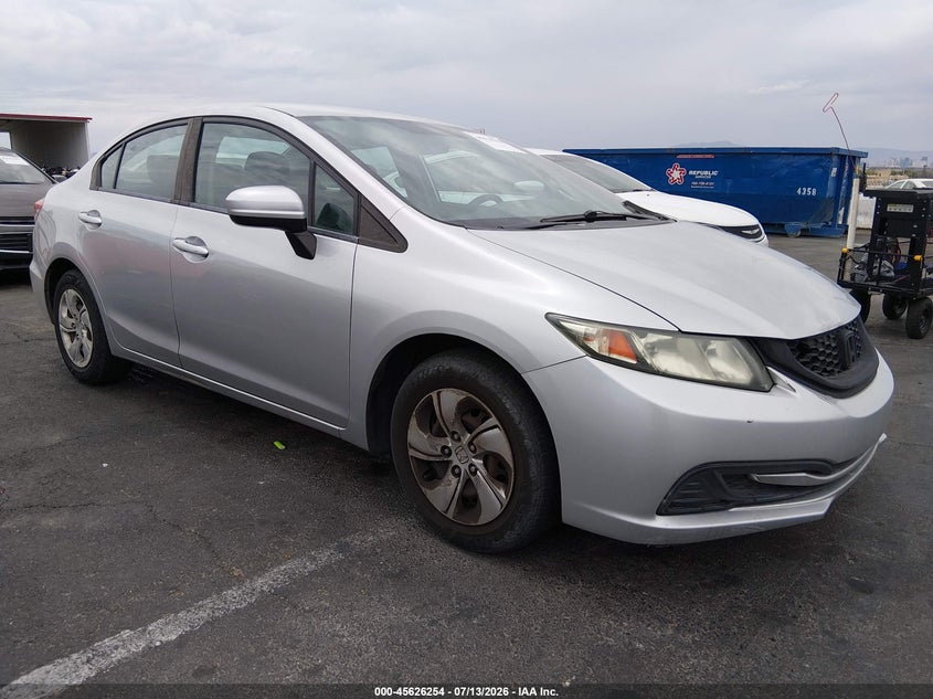 2014 Honda Civic VIN 19XFB2E54EE055537 IAAI salvage auction — NORMAL WEAR, Salvage Title, sold $1,550 on 2026-07-24 (photo 1)