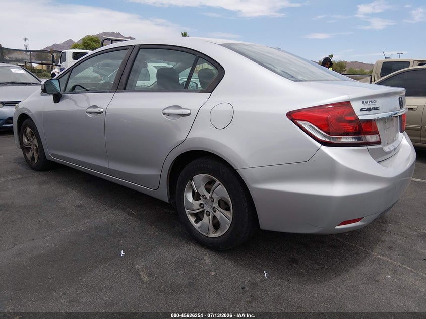 2014 Honda Civic VIN 19XFB2E54EE055537 IAAI salvage auction — NORMAL WEAR, Salvage Title, sold $1,550 on 2026-07-24 (photo 3)