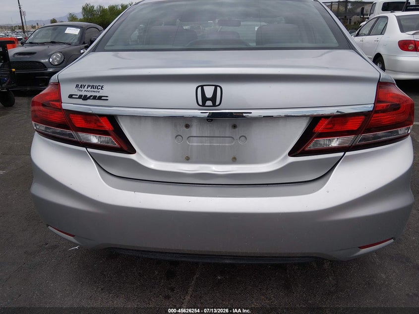 2014 Honda Civic VIN 19XFB2E54EE055537 IAAI salvage auction — NORMAL WEAR, Salvage Title, sold $1,550 on 2026-07-24 (photo 6)