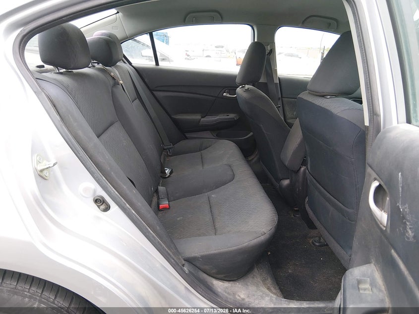2014 Honda Civic VIN 19XFB2E54EE055537 IAAI salvage auction — NORMAL WEAR, Salvage Title, sold $1,550 on 2026-07-24 (photo 8)
