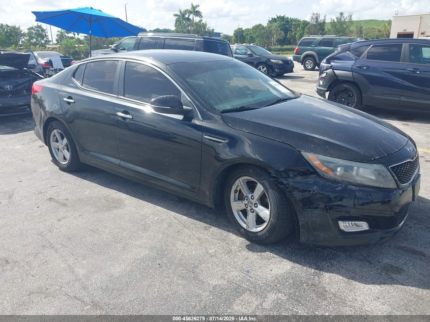 2015 Kia Optima VIN 5XXGM4A75FG457206 IAAI salvage auction — RIGHT FRONT, Salvage Title, sold $25 on 2026-07-30 (photo 1)