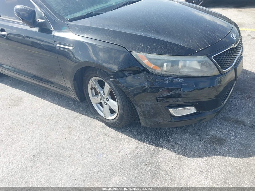2015 Kia Optima VIN 5XXGM4A75FG457206 IAAI salvage auction — RIGHT FRONT, Salvage Title, sold $25 on 2026-07-30 (photo 6)