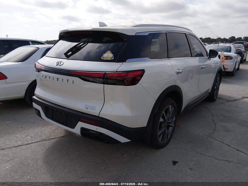 2024 Infiniti Qx60 VIN 5N1DL1FR2RC354193 IAAI salvage auction — NORMAL WEAR, Original (Texas), sold $8,150 on 2026-07-29 (photo 4)