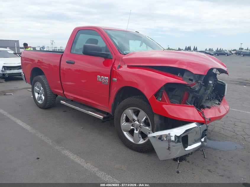 2019 Ram 1500 VIN 3C6JR7ATXKG507960 IAAI salvage auction — FRONT END, Salvage Title, sold $1,750 on 2026-08-01 (photo 1)