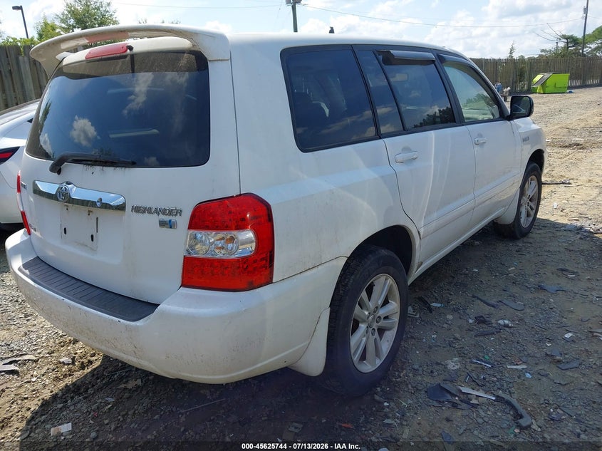 2006 Toyota Highlander hybrid VIN JTEEW21A460019033 IAAI salvage auction — NORMAL WEAR, Clear (Virginia), sold $600 on 2026-07-27 (photo 4)