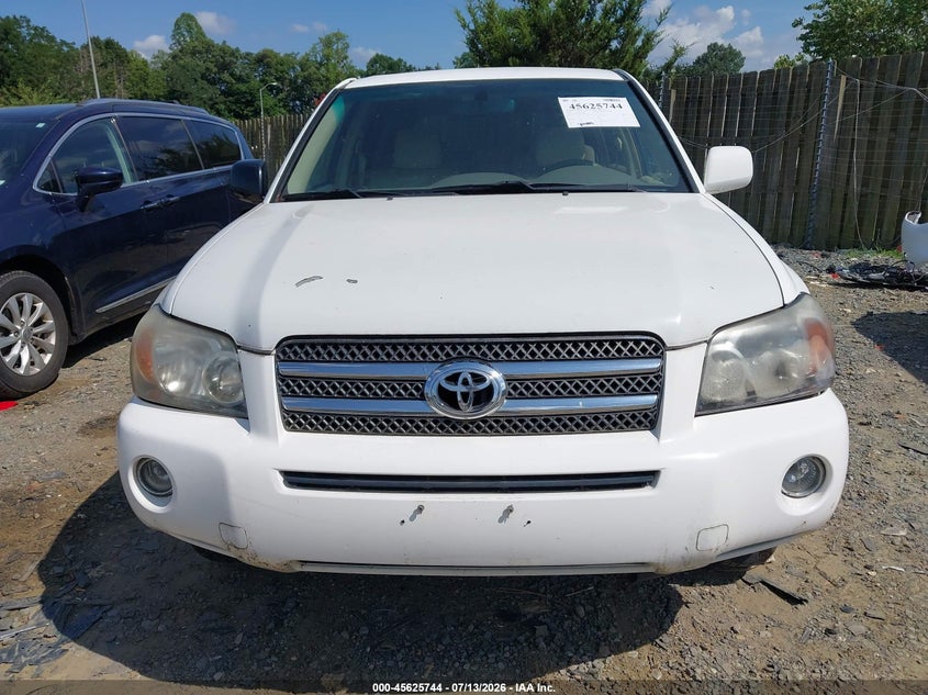 2006 Toyota Highlander hybrid VIN JTEEW21A460019033 IAAI salvage auction — NORMAL WEAR, Clear (Virginia), sold $600 on 2026-07-27 (photo 6)