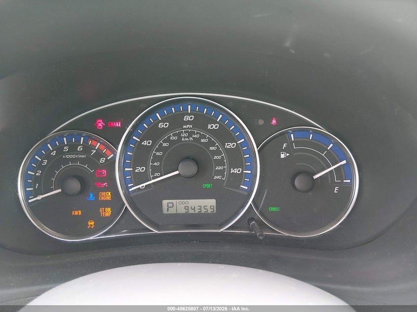 2012 Subaru Forester VIN JF2SHADC8CH460770 IAAI salvage auction — NORMAL WEAR, Salvage Title, sold $1,700 on 2026-07-17 (photo 7)