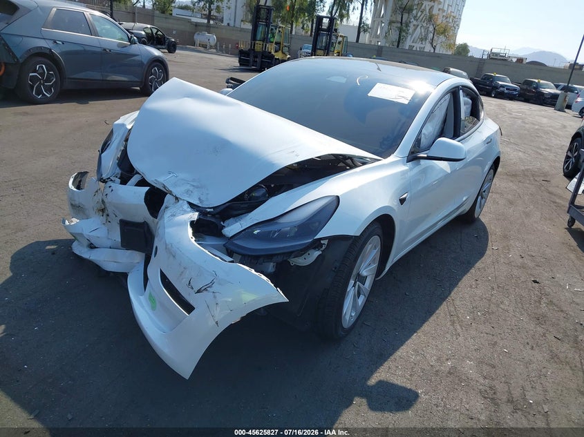 2023 Tesla Model 3 VIN 5YJ3E1EA1PF489963 IAAI salvage auction — FRONT END, Wait Title, sold $4,250 on 2026-09-18 (photo 2)