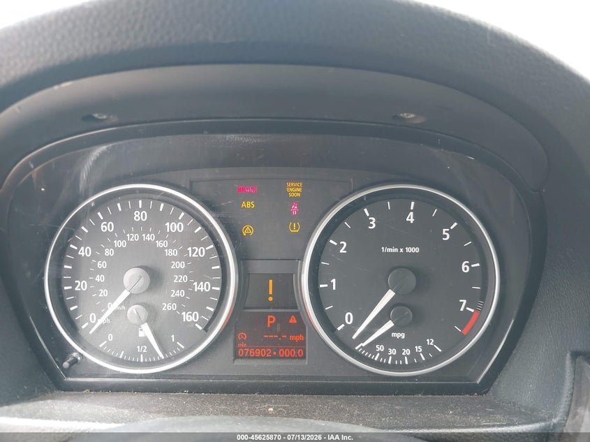 2007 BMW 3 series VIN WBAVC53567FZ78041 IAAI salvage auction — WATER/FLOOD, Salvage (California), sold $625 on 2026-07-31 (photo 7)
