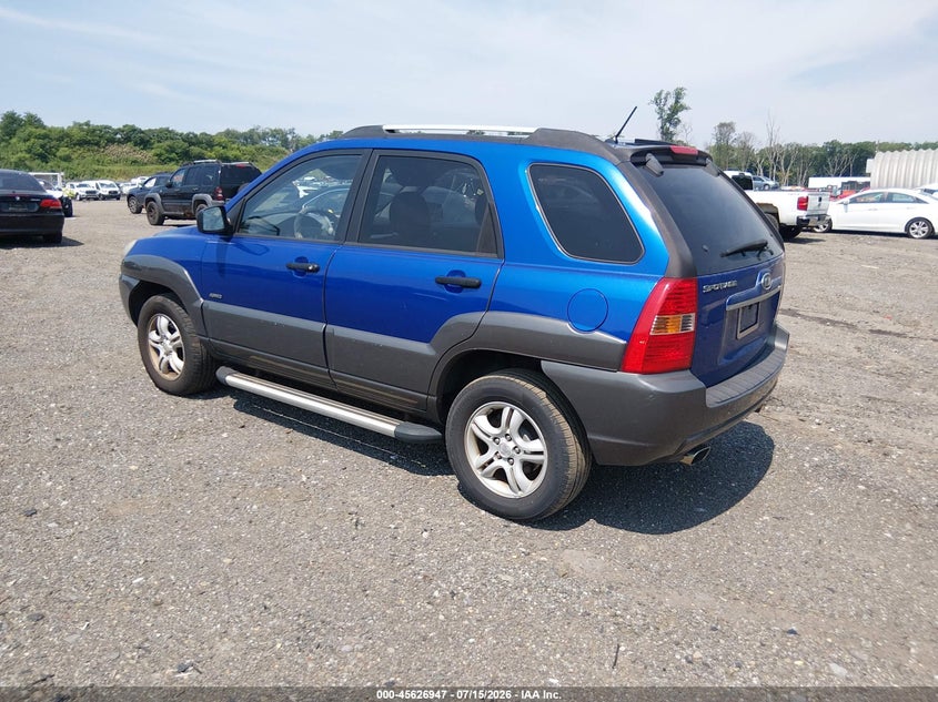 2007 Kia Sportage VIN KNDJE723X77446325 IAAI salvage auction — NORMAL WEAR, Clear (New Jersey), sold $475 on 2026-07-30 (photo 3)