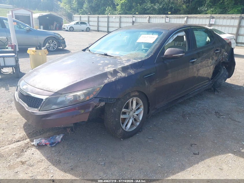2013 Kia Optima VIN 5XXGM4A74DG244650 IAAI salvage auction — SIDE, Salvage Title, sold $25 on 2026-07-29 (photo 2)
