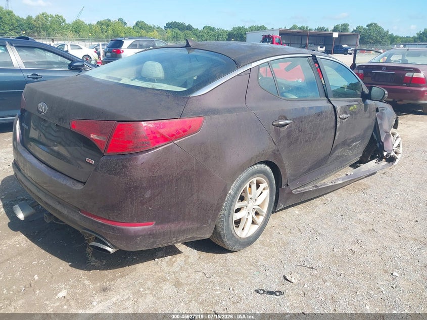 2013 Kia Optima VIN 5XXGM4A74DG244650 IAAI salvage auction — SIDE, Salvage Title, sold $25 on 2026-07-29 (photo 4)