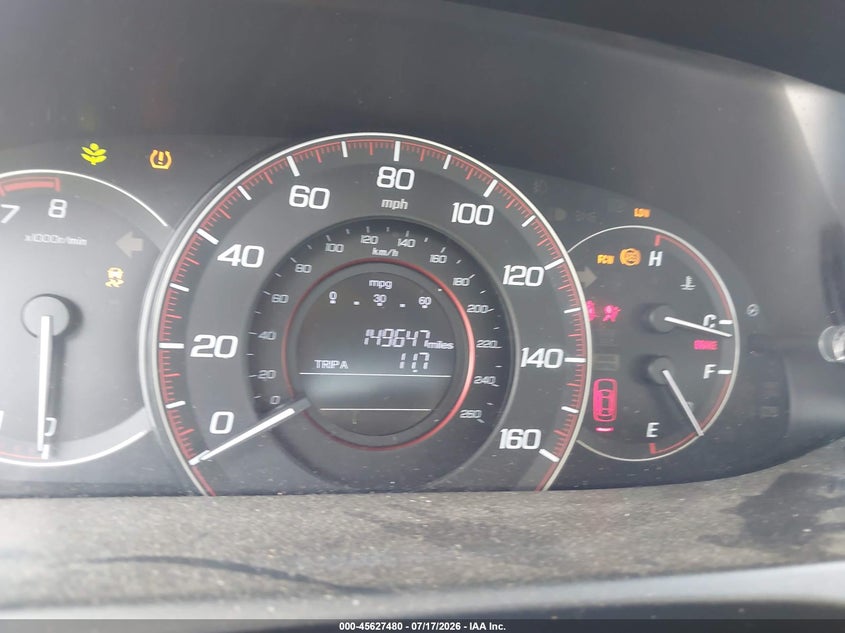 2014 Honda Accord VIN 1HGCT2B81EA007951 IAAI salvage auction — LEFT FRONT, Salvage Title, sold $1,350 on 2026-10-07 (photo 7)