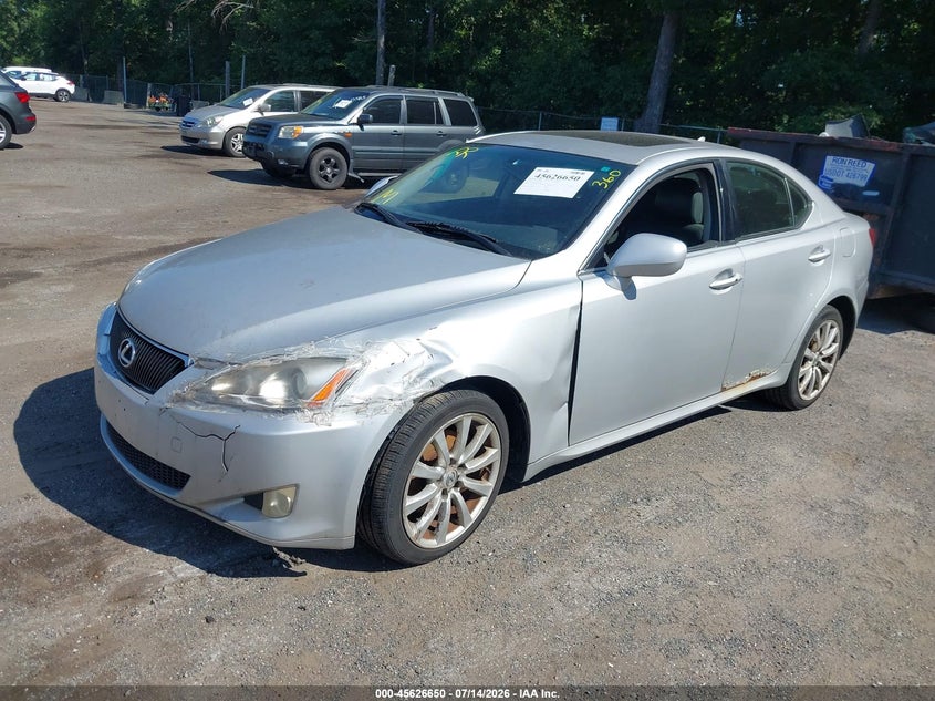 2007 Lexus Is 250 VIN JTHCK262375012120 IAAI salvage auction — NORMAL WEAR, Clear (Virginia), sold $425 on 2026-07-22 (photo 2)
