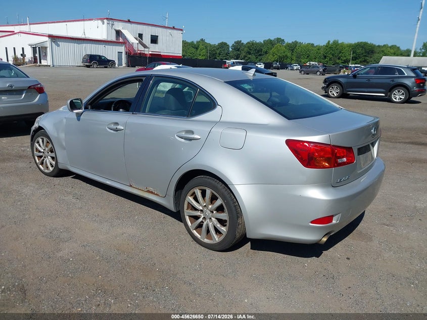 2007 Lexus Is 250 VIN JTHCK262375012120 IAAI salvage auction — NORMAL WEAR, Clear (Virginia), sold $425 on 2026-07-22 (photo 3)