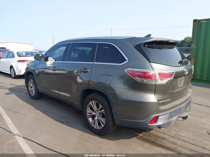 2014 Toyota Highlander VIN 5TDKKRFH2ES018475 IAAI salvage auction — FRONT END, Salvage Title, sold $4,500 on 2026-07-30 (photo 3)
