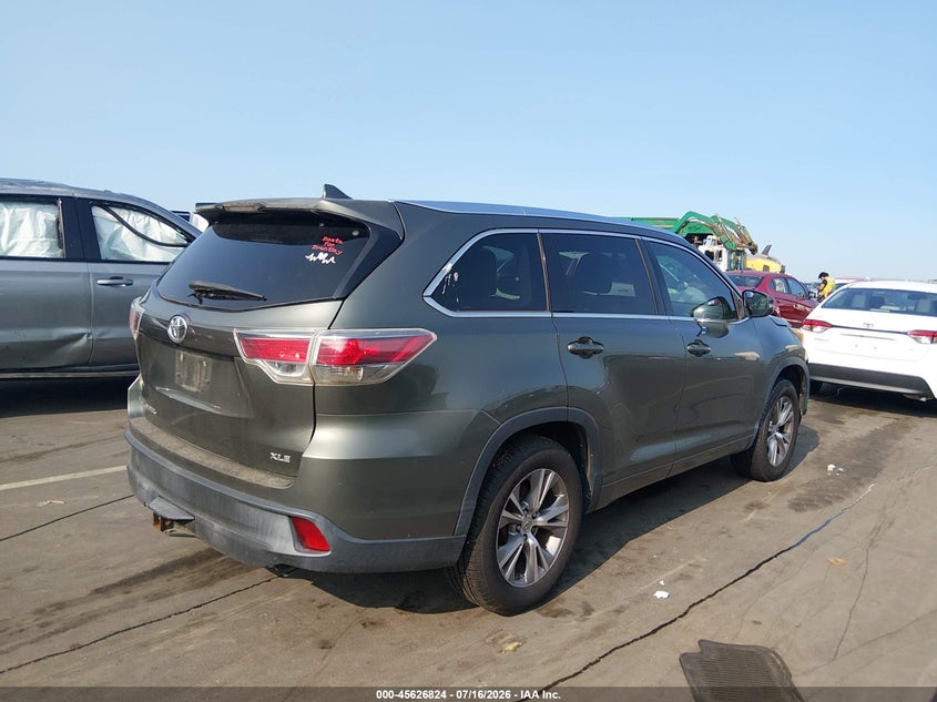 2014 Toyota Highlander VIN 5TDKKRFH2ES018475 IAAI salvage auction — FRONT END, Salvage Title, sold $4,500 on 2026-07-30 (photo 4)