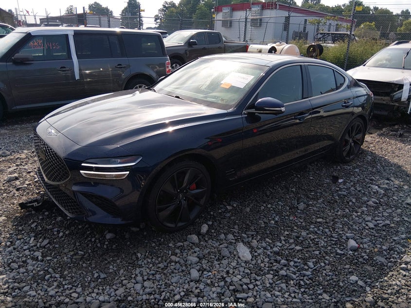 2022 Genesis G70 VIN KMTG54TE2NU083477 IAAI salvage auction — RIGHT SIDE, Salvage (West Virginia), sold $11,300 on 2026-08-19 (photo 2)
