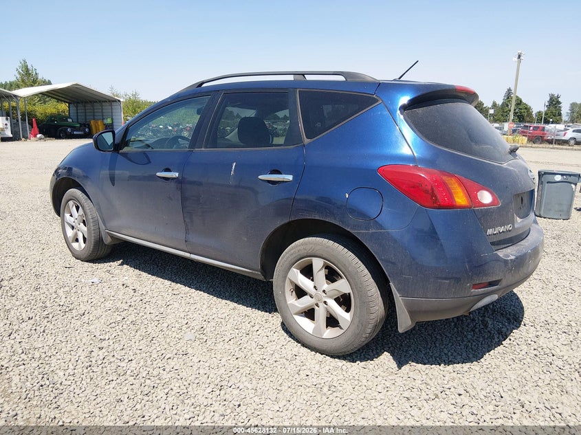 2009 Nissan Murano VIN JN8AZ18W89W201278 IAAI salvage auction — NORMAL WEAR, Clear - Public Restricted (Oregon), sold $200 on 2026-07-20 (photo 3)