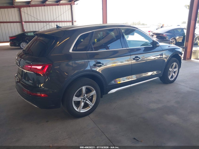 2023 Audi Q5 VIN WA1ABAFY8P2189717 IAAI salvage auction — FRONT END, Salvage Title, sold $13,300 on 2026-07-28 (photo 4)