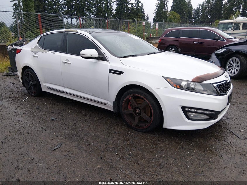 2013 Kia Optima VIN 5XXGR4A60DG234092 IAAI salvage auction — LEFT REAR, Clear (Washington), sold $375 on 2026-07-29 (photo 1)