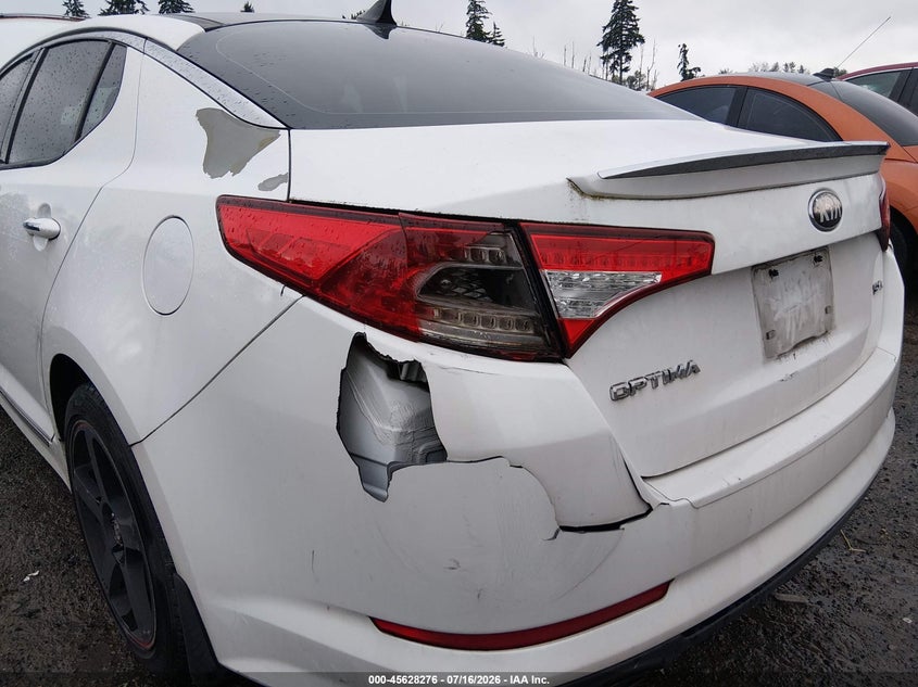 2013 Kia Optima VIN 5XXGR4A60DG234092 IAAI salvage auction — LEFT REAR, Clear (Washington), sold $375 on 2026-07-29 (photo 6)