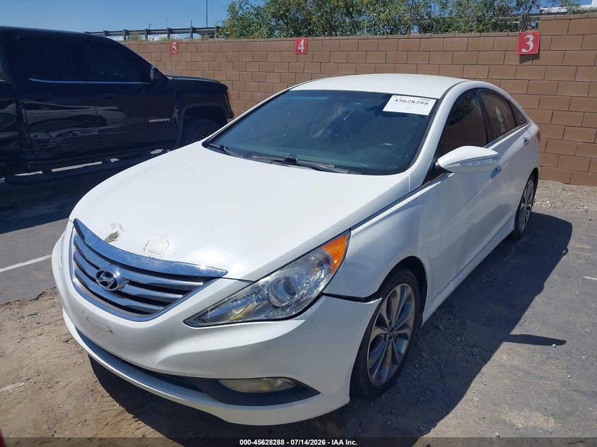 2014 Hyundai Sonata VIN 5NPEC4AC8EH914195 IAAI salvage auction — RIGHT FRONT, Salvage Title, sold $1,000 on 2026-07-27 (photo 2)