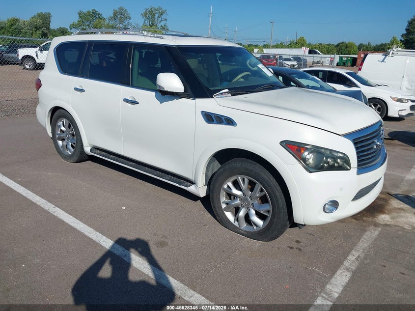 2012 Infiniti Qx56 VIN JN8AZ2NF3C9517476 IAAI salvage auction — ROOF, Clear (Mississippi), sold $1,025 on 2026-07-28 (photo 1)