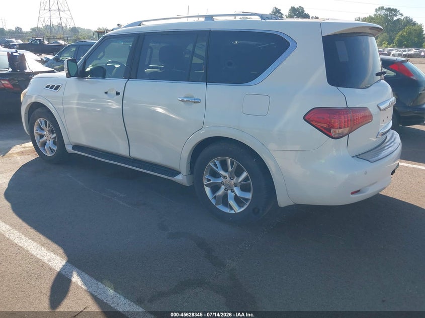 2012 Infiniti Qx56 VIN JN8AZ2NF3C9517476 IAAI salvage auction — ROOF, Clear (Mississippi), sold $1,025 on 2026-07-28 (photo 3)